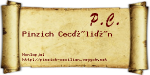 Pinzich Cecílián névjegykártya