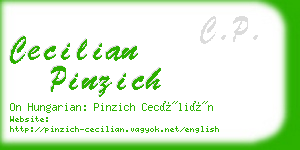 cecilian pinzich business card